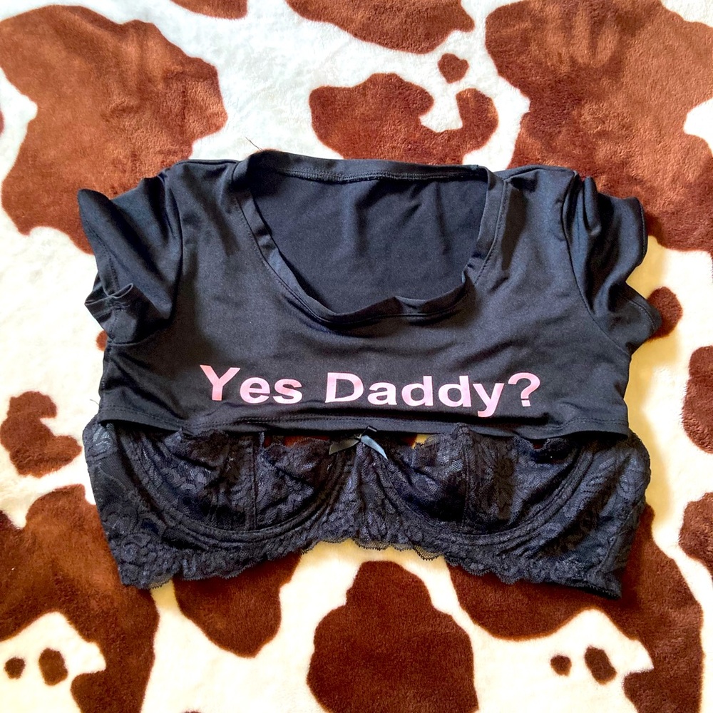 2pc “Yes Daddy” lingerie bundle